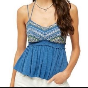 Free people traveled well bella blue halter Large
